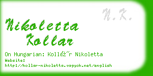 nikoletta kollar business card